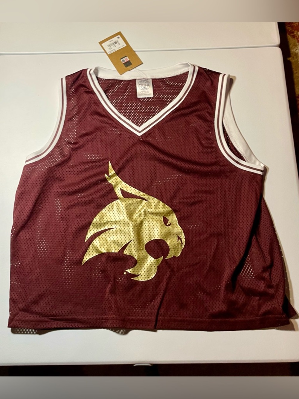 Rivalry Threads Texas State University Kids Football Jersey NWT Youth L 12/14